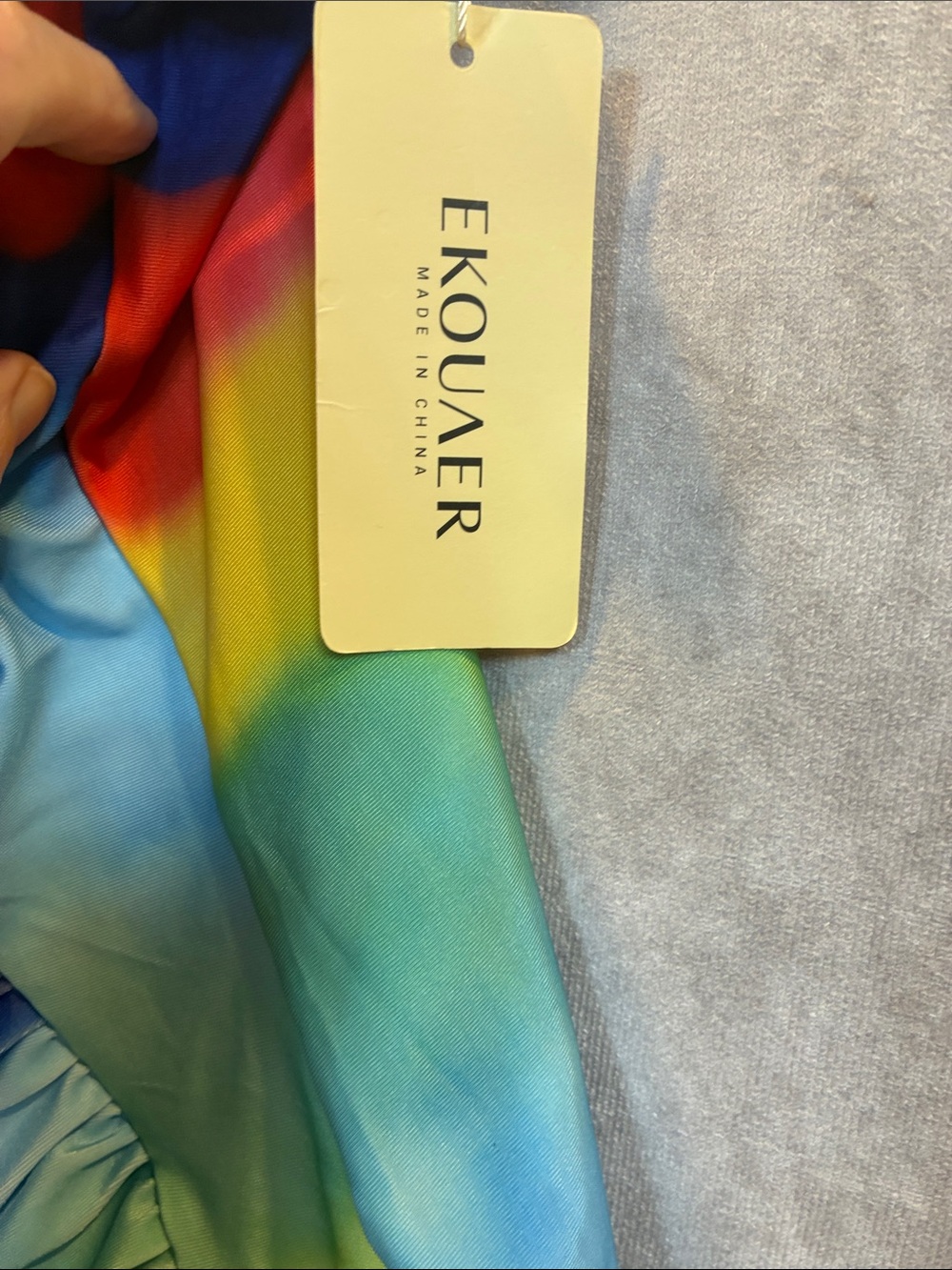 Multi-Color Ruched One-Piece Swimsuit - Picture 2 of 8